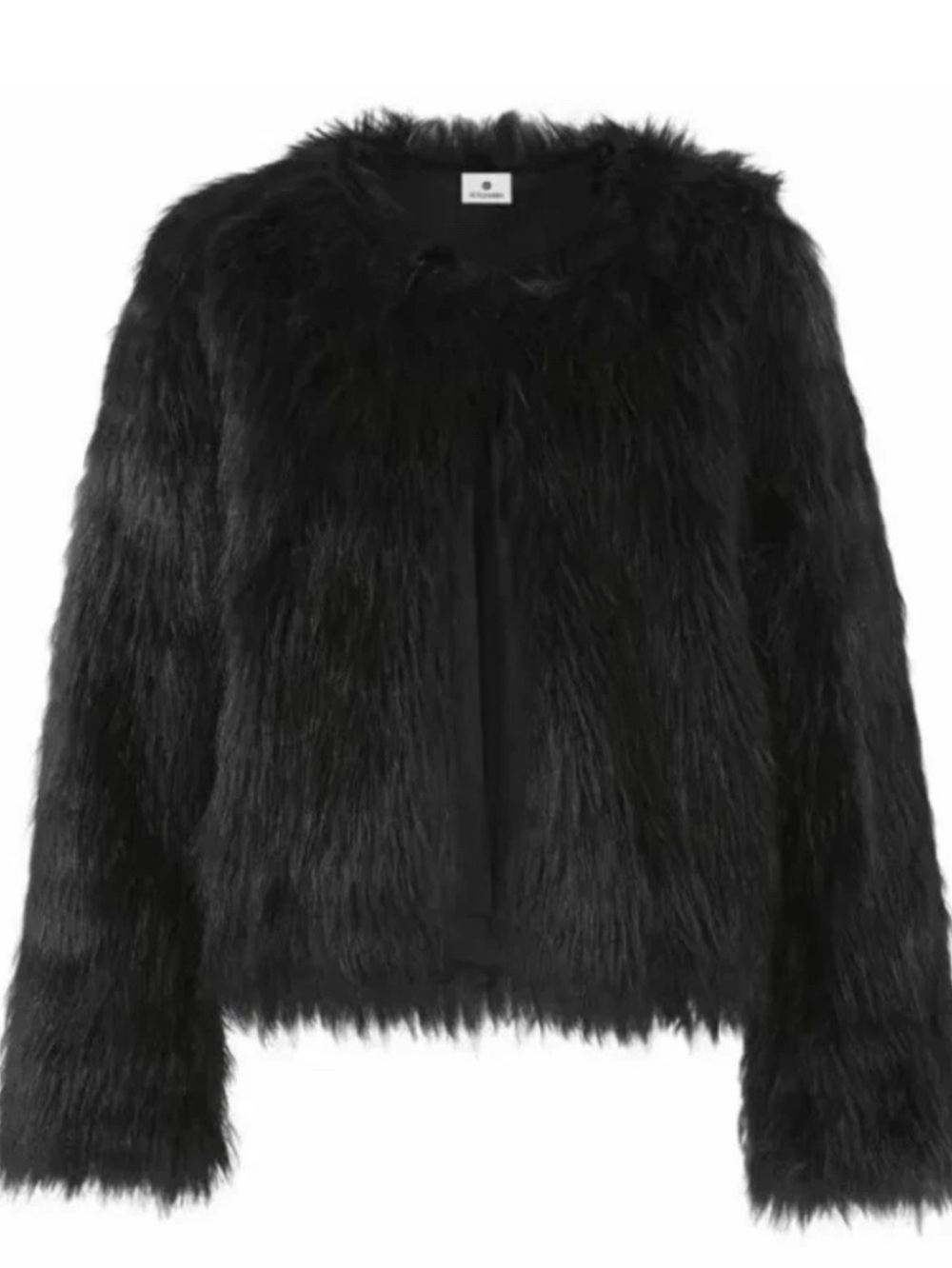 ALTUZARRA for TARGET Black Faux Fur Coat Jacket - Medium Preowned